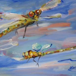 Art: Dragonflies No. 4 by Artist Delilah Smith