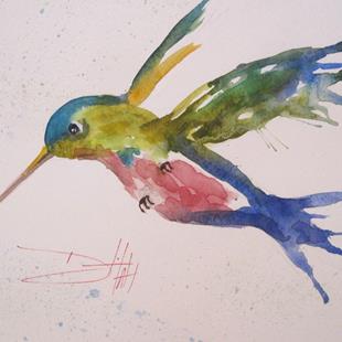 Art: Wild Hummingbird by Artist Delilah Smith