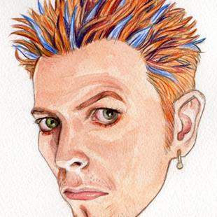 Art: David Bowie 1997 by Artist Mark Satchwill