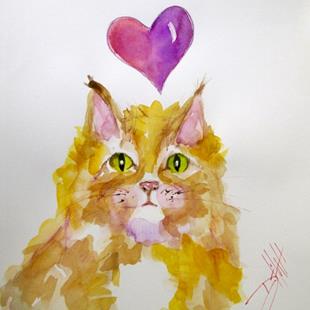 Art: Kitty Love by Artist Delilah Smith