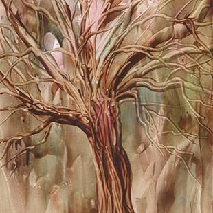 Art: WINTER TREE - sold by Artist Ulrike 'Ricky' Martin