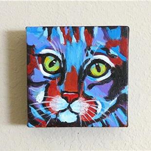 Art: Abstract Kitty - Sold by Artist Ulrike 'Ricky' Martin