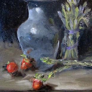 Art: Still Life With Asparagus by Artist Delilah Smith