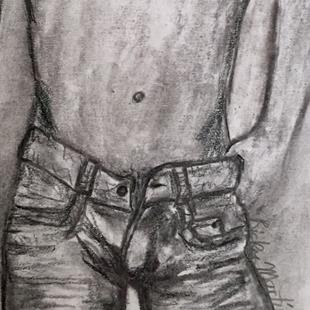 Art: Guy Jeans by Artist Ulrike 'Ricky' Martin