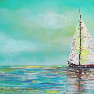 Art: Alone At Sea by Artist Laura Barbosa