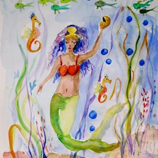 Art: Mermaid No.9 by Artist Delilah Smith