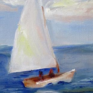 Art: Sailboat by Artist Delilah Smith