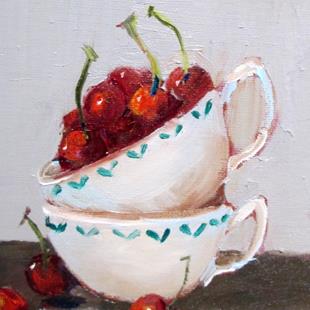 Art: Cup of Cherries by Artist Delilah Smith