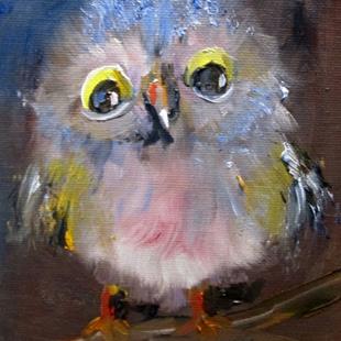 Art: Fuzzy Owl by Artist Delilah Smith