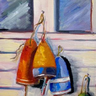 Art: Fish Town, Buoys-sold by Artist Delilah Smith