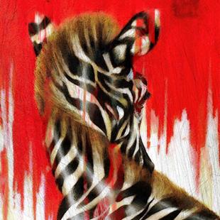Art: Zebra II by Artist Alma Lee