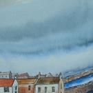 Art: Storm Hits Crail Harbour by Artist Martin Devine