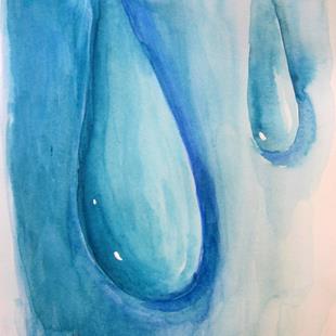 Art: Blue Rain Drops by Artist Delilah Smith