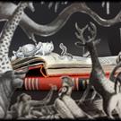 Art: The Animals' Escape II, Peering through the Jungle by Artist Ann Murray