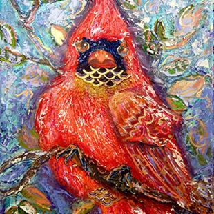 Art: Cardinal of Regal Disposition by Artist Alma Lee