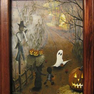 Art: Halloween Illustration: Did He Just Move by Artist J A Blackwell