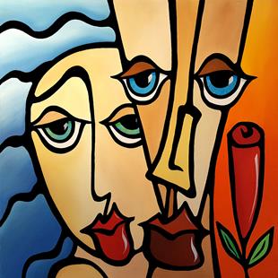 Art: Abstract Art Original Painting Quality Time by Artist Thomas C. Fedro