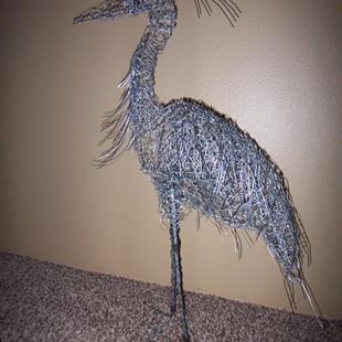 Art: Wire Heron by Leonard G. Collins by Artist Leonard G. Collins
