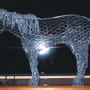 Art: Chicken Wire Horse by Leonard G. Collins by Artist Leonard G. Collins