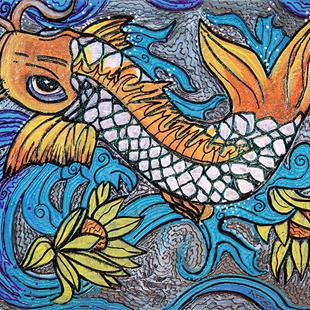Art: Glitter Fish by Artist Laura Barbosa