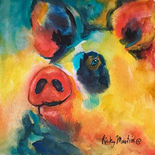 Art: Pig - sold by Artist Ulrike 'Ricky' Martin
