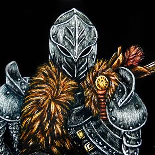 Art: Medieval Knight  (SOLD) by Artist Monique Morin Matson