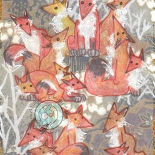 Art: A Skulk of Foxes by Artist Emily J White