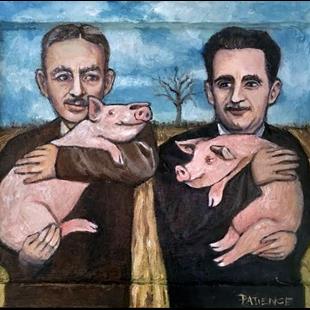 Art: Animal Web: A Tribute to EB White and George Orwell by Artist Patience