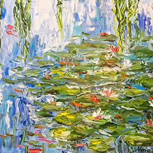 Art: Water Pond Lilies by Artist Alma Lee