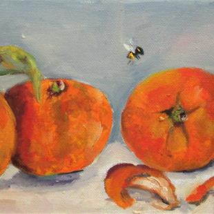 Art: Row of Oranges by Artist Delilah Smith