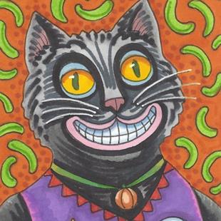 Art: BLACK JACK CAT by Artist Susan Brack