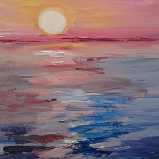 Art: Ocean Sunset by Artist Delilah Smith