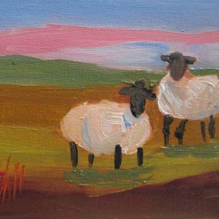 Art: Two Sheep by Artist Delilah Smith