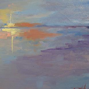 Art: Ocean Sunset by Artist Delilah Smith