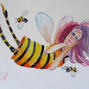 Art: Bumble Bee Fairy by Artist Delilah Smith