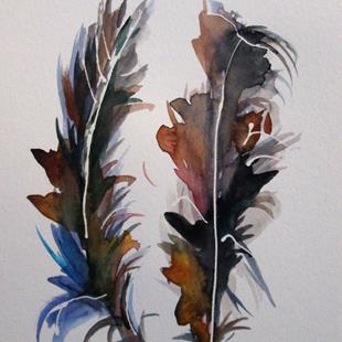 Art: Turkey Feathers by Artist Delilah Smith