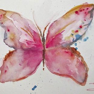 Art: Pink Butterfly by Artist Delilah Smith