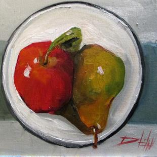 Art: Apple and Pear by Artist Delilah Smith