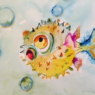 Art: Blow Fish by Artist Delilah Smith