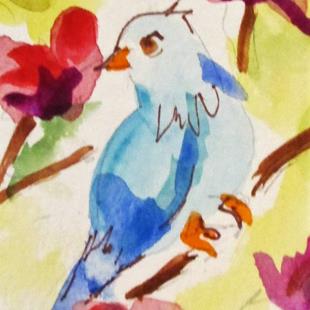 Art: Spring Bird by Artist Delilah Smith