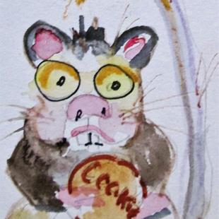 Art: Mouse and Cookie by Artist Delilah Smith