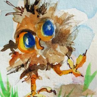 Art: Little Owl by Artist Delilah Smith