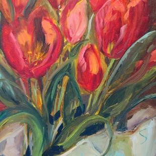 Art: Spring Tulips by Artist Delilah Smith