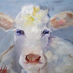Art: Belgian Blue Cow by Artist Delilah Smith