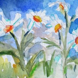 Art: Garden of Daisies by Artist Delilah Smith
