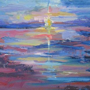 Art: Purple Sunset by Artist Delilah Smith