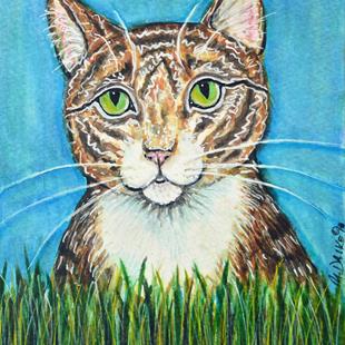 Art: The Hunter Cat by Artist Melinda Dalke