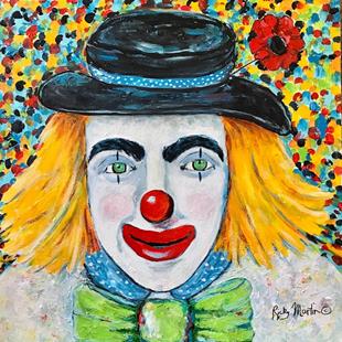 Art: Clown Portrait by Artist Ulrike 'Ricky' Martin