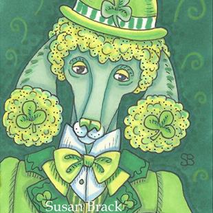 Art: GREEN AS AN IRISH POODLE by Artist Susan Brack