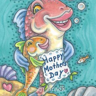 Art: HAPPY MOTHER'S DAY Fish by Artist Susan Brack